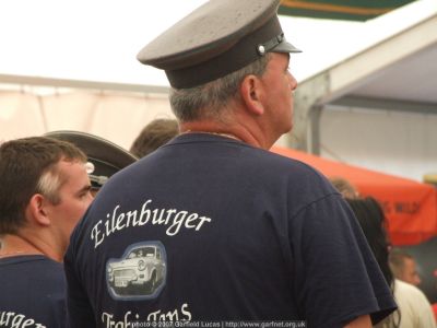 But that is not a strange as these guys from the Eilenburg Trabi Fanclub that I secretly snapped in the massive beer tent, dressing up in their East German Army uniforms.