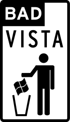 Free software foundations "bad vists" logo