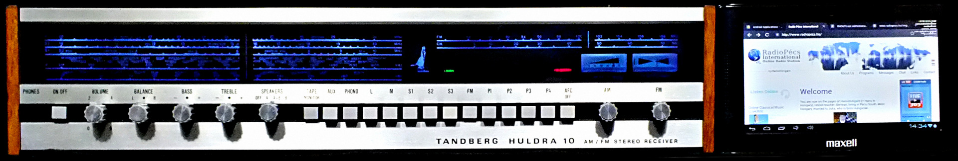 Tandberg Huldra 10 and Maxell C7 playing Radio Pécs International